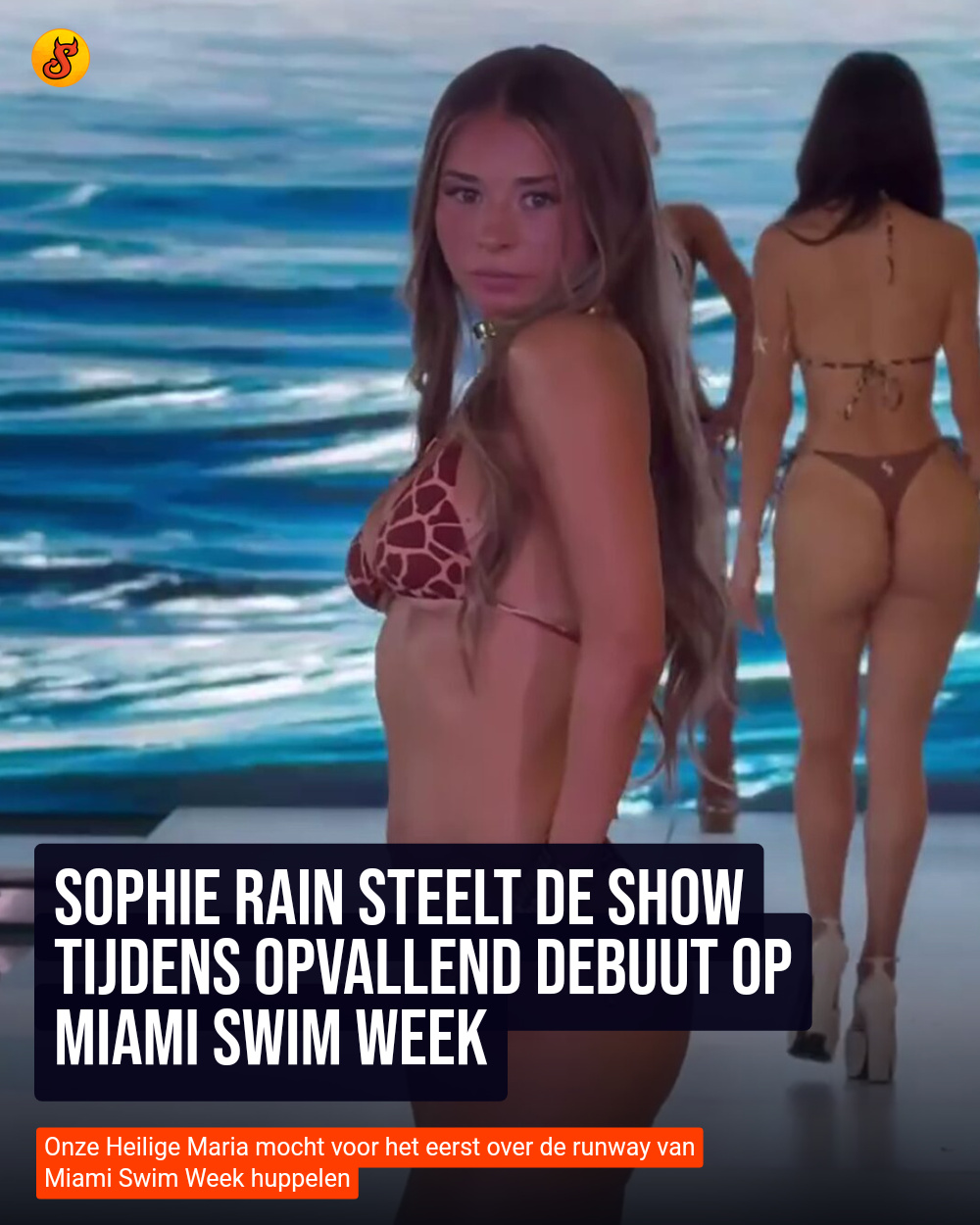 Sophie Rain steelt de show tijdens opvallend debuut op Miami Swim Week