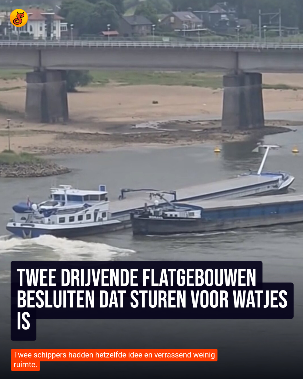 Twee drijvende flatgebouwen besluiten dat sturen voor watjes is