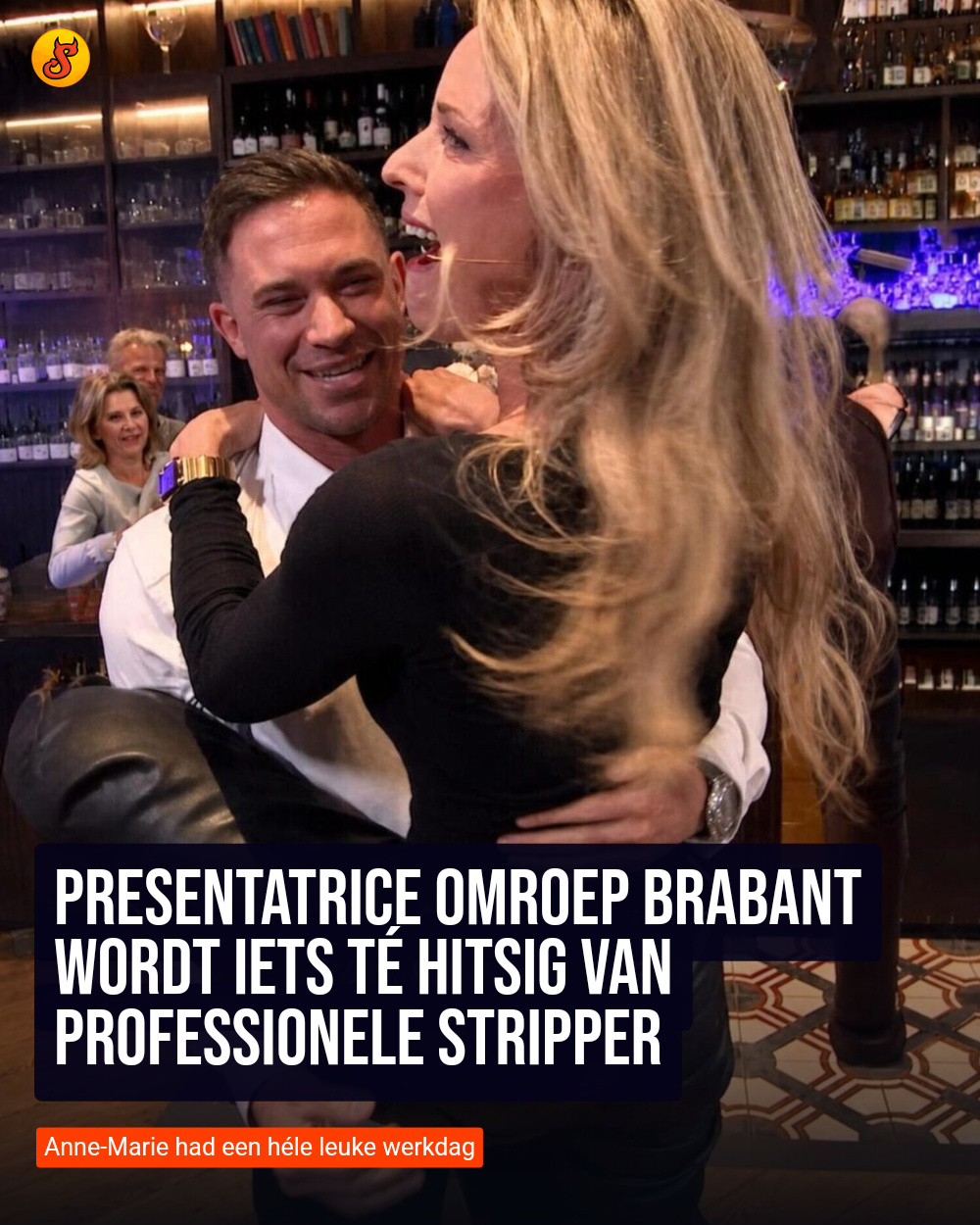 Presentatrice Omroep Brabant wordt iets té hitsig van professionele stripper