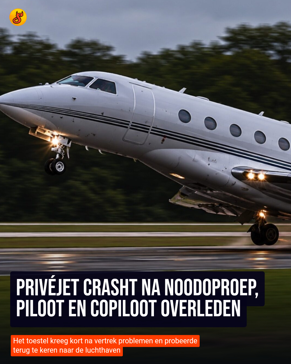 Privéjet crasht na noodoproep, piloot en copiloot overleden