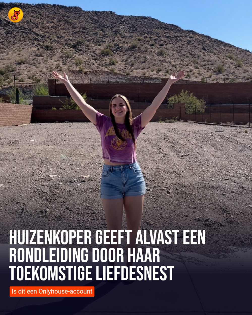 Huizenkoper geeft alvast een rondleiding door haar toekomstige liefdesnest