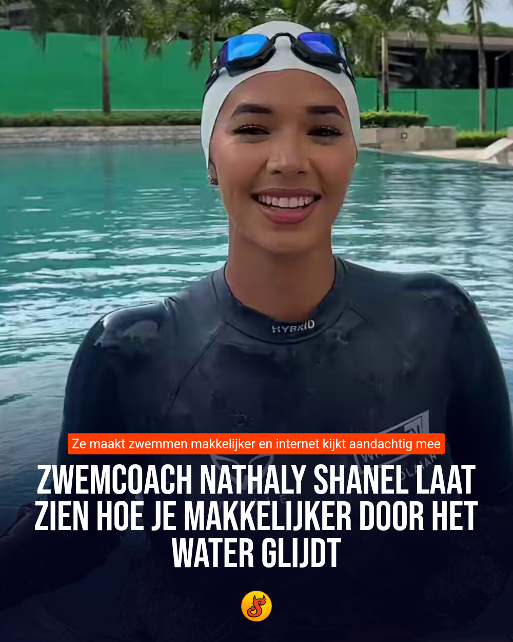 Zwemcoach Nathaly Shanel laat zien hoe je makkelijker door het water glijdt