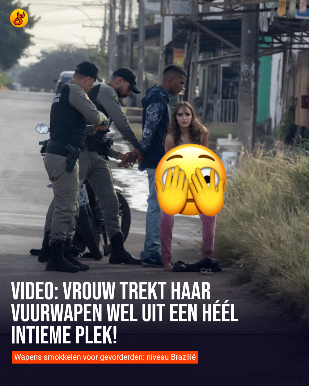 Video: Vrouw trekt haar vuurwapen wel uit een héél intieme plek!