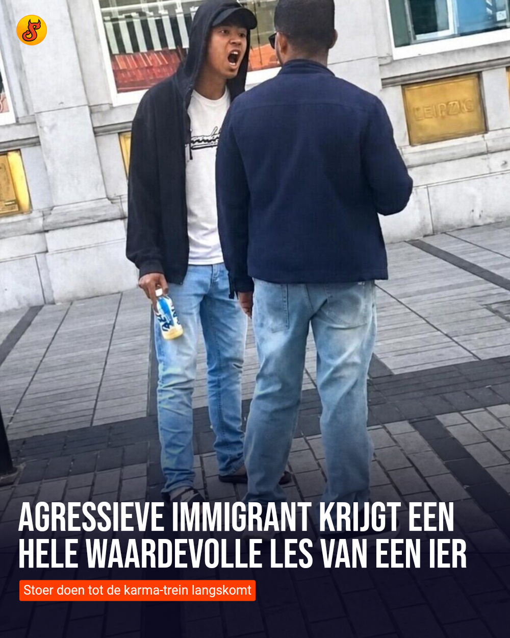 Agressieve immigrant krijgt een hele waardevolle les van een Ier