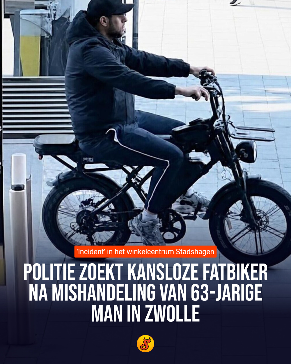 Politie zoekt kansloze fatbiker na mishandeling van 63-jarige man in Zwolle
