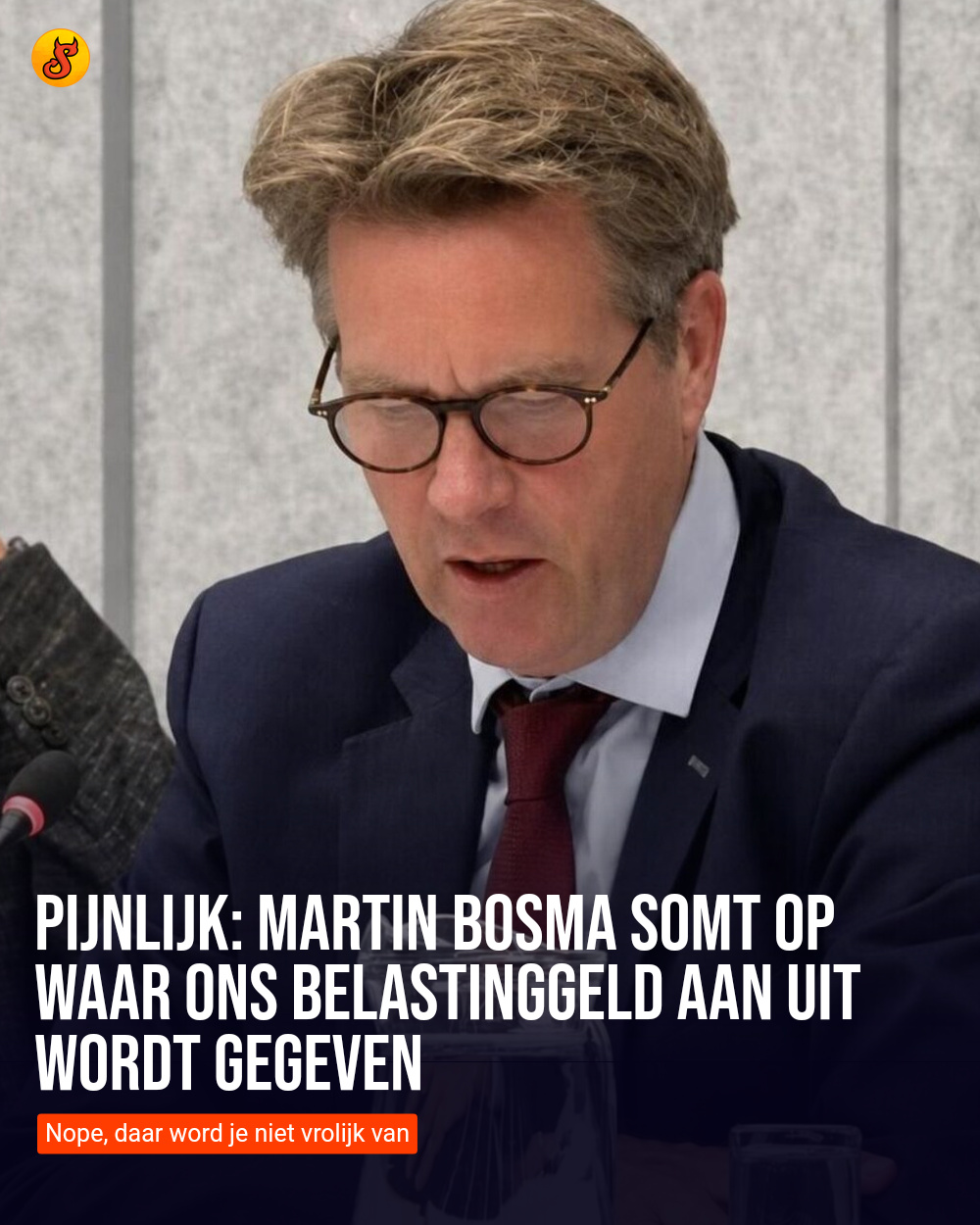 Pijnlijk: Martin Bosma somt op waar ons belastinggeld aan uit wordt gegeven