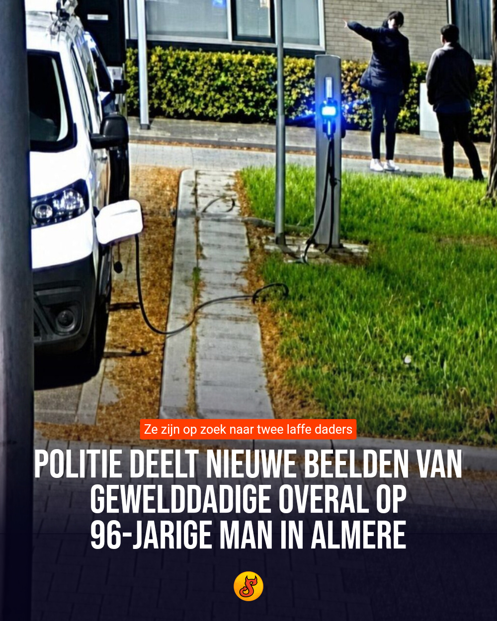 Politie deelt nieuwe beelden van gewelddadige overal op 96-jarige man in Almere