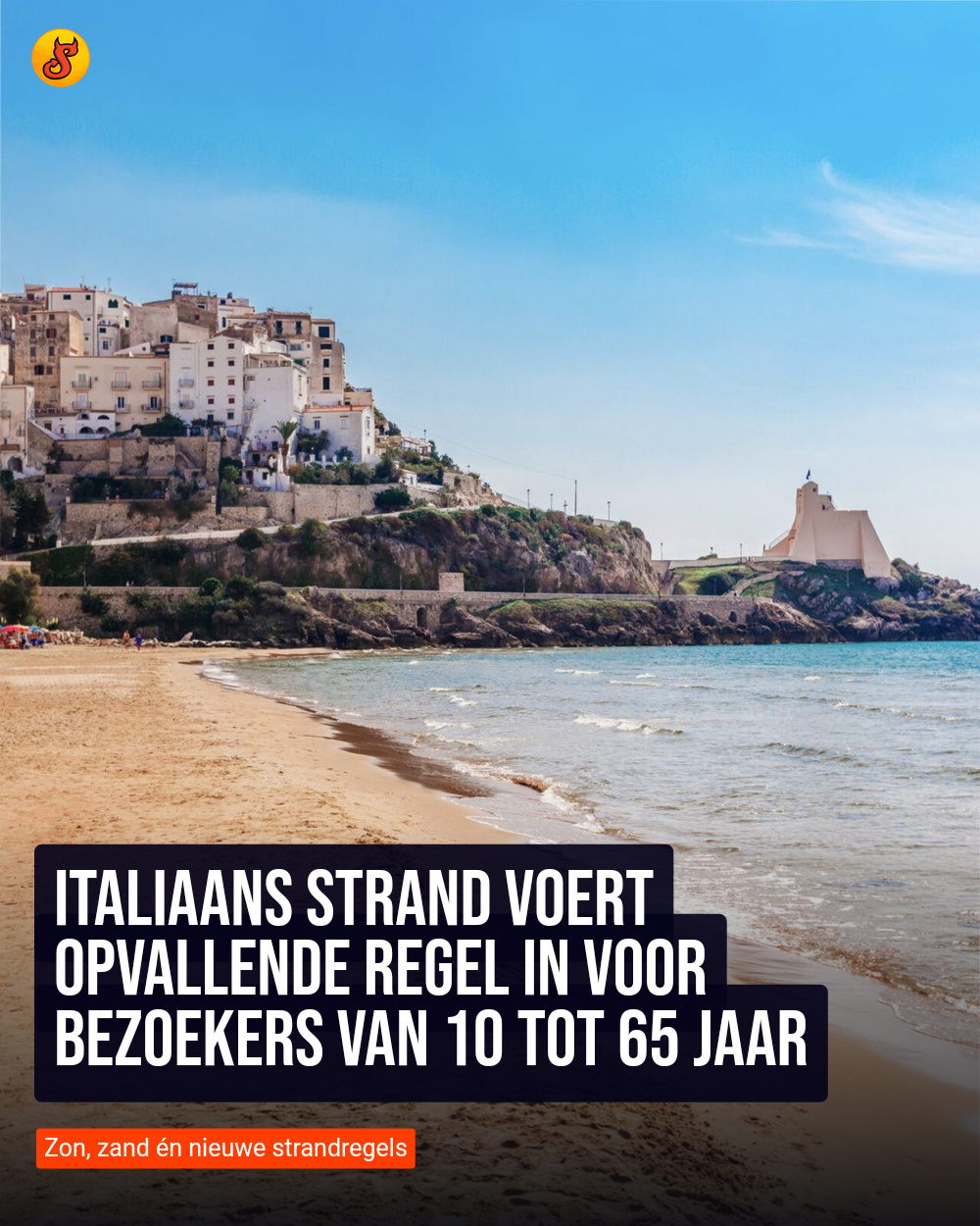 Italiaans strand voert opvallende regel in voor bezoekers van 10 tot 65 jaar