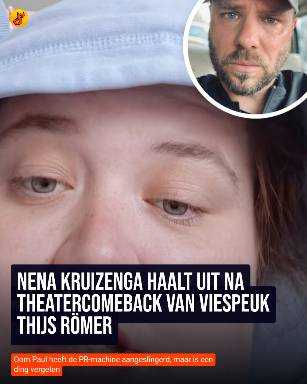 Nena Kruizenga haalt uit na theatercomeback van viespeuk Thijs Römer