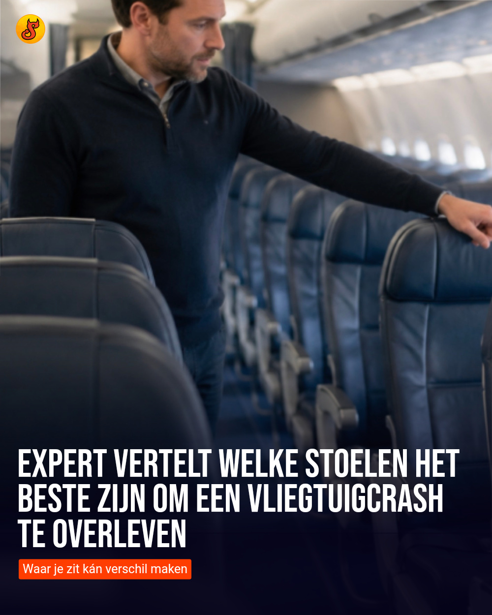 Expert vertelt welke stoelen het beste zijn om een vliegtuigcrash te overleven