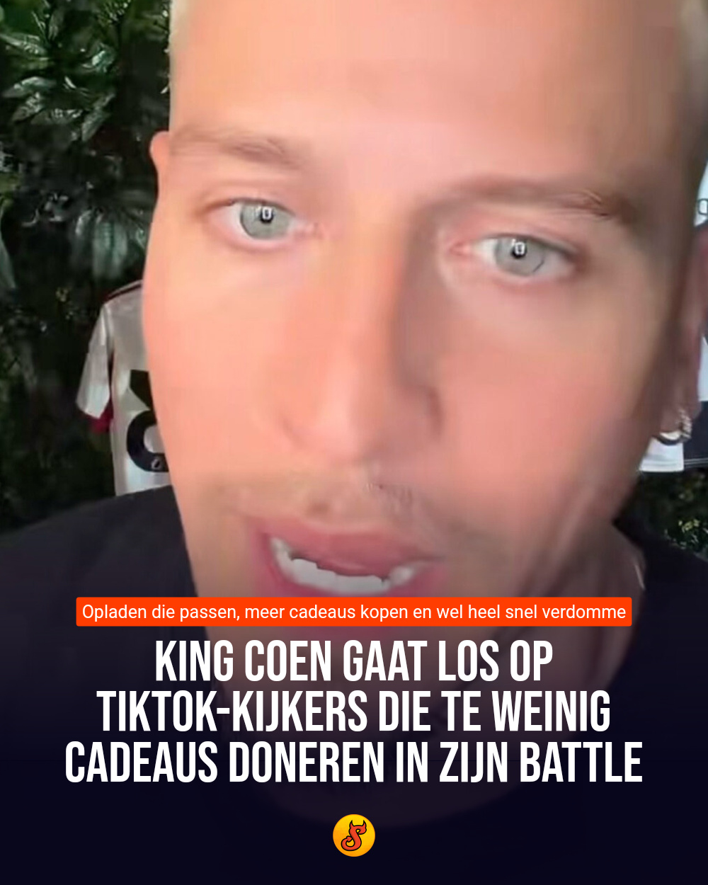 King Coen gaat los op TikTok-kijkers die te weinig cadeaus doneren in zijn battle