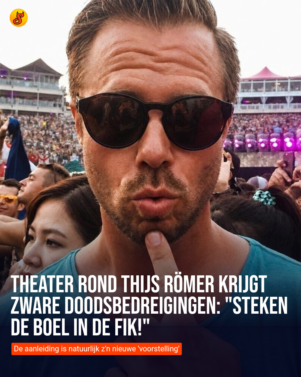 Theater rond Thijs Römer krijgt zware doodsbedreigingen: "Steken de boel in de fik!"