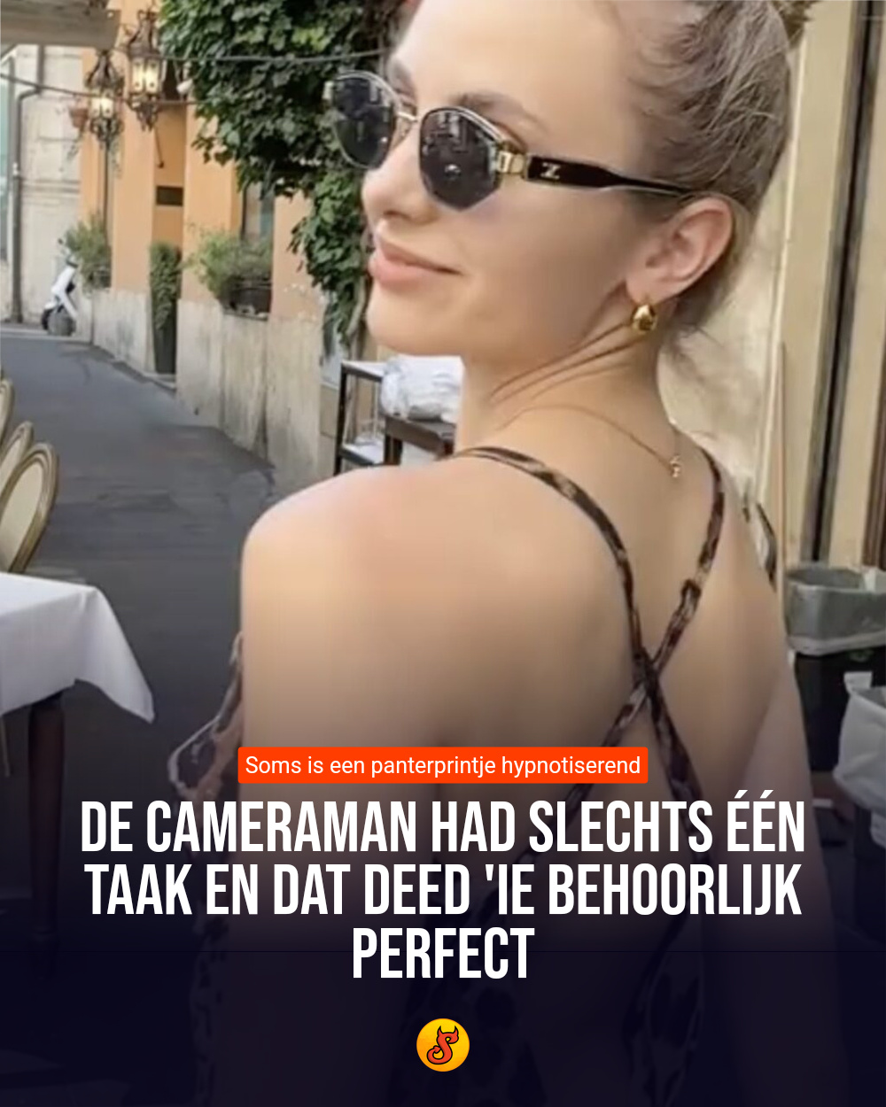 De cameraman had slechts één taak en dat deed 'ie behoorlijk perfect