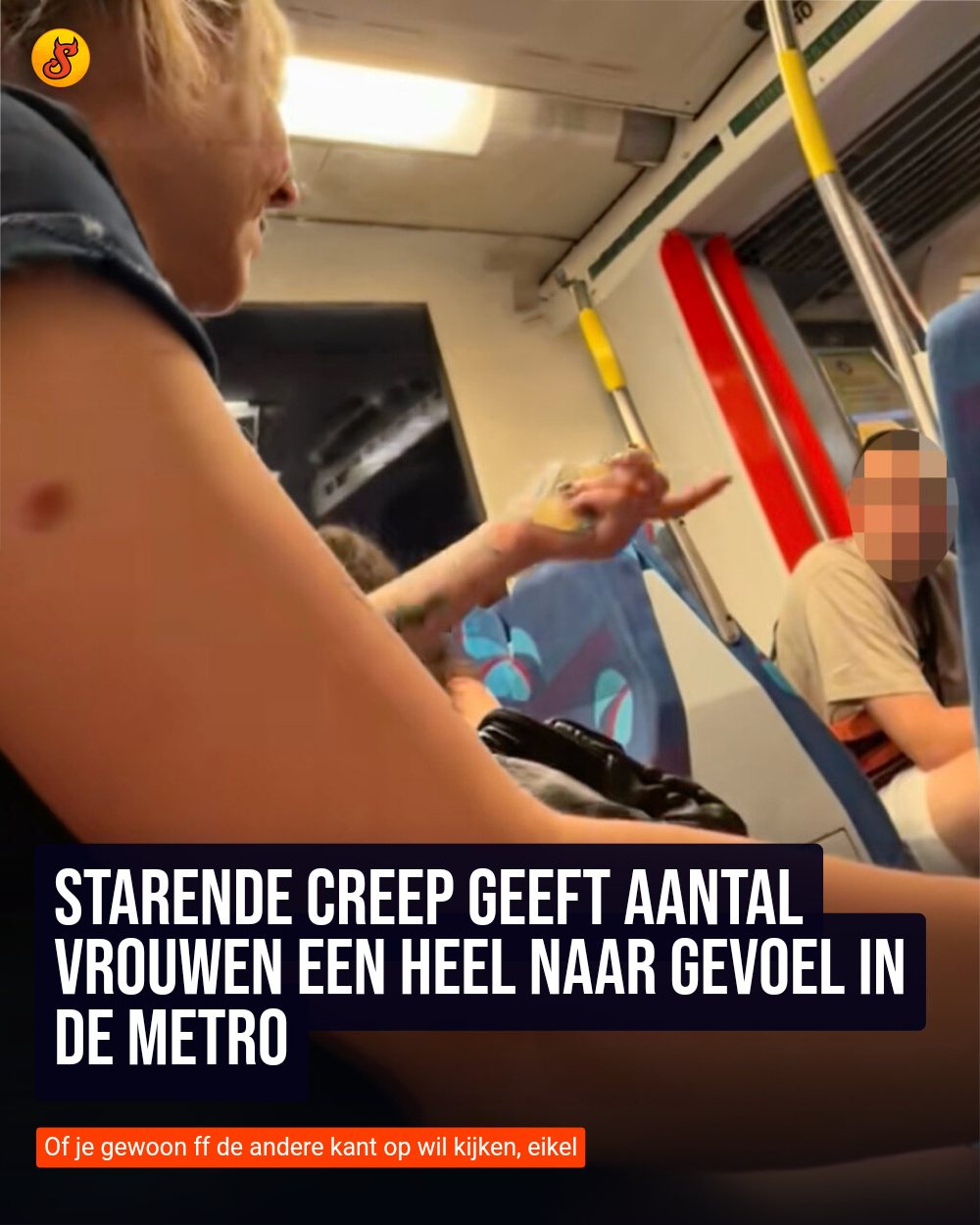 Starende creep geeft aantal vrouwen een heel naar gevoel in de metro
