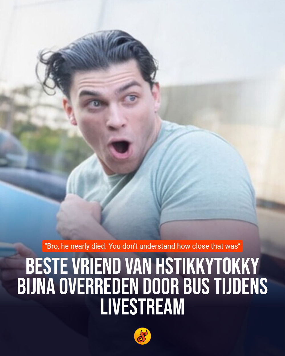 Beste vriend van HSTikkyTokky bijna overreden door bus tijdens livestream