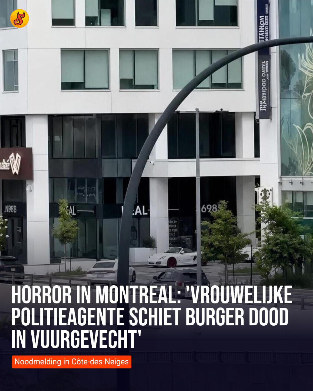 Horror in Montreal: 'Vrouwelijke politieagente schiet burger dood in vuurgevecht'