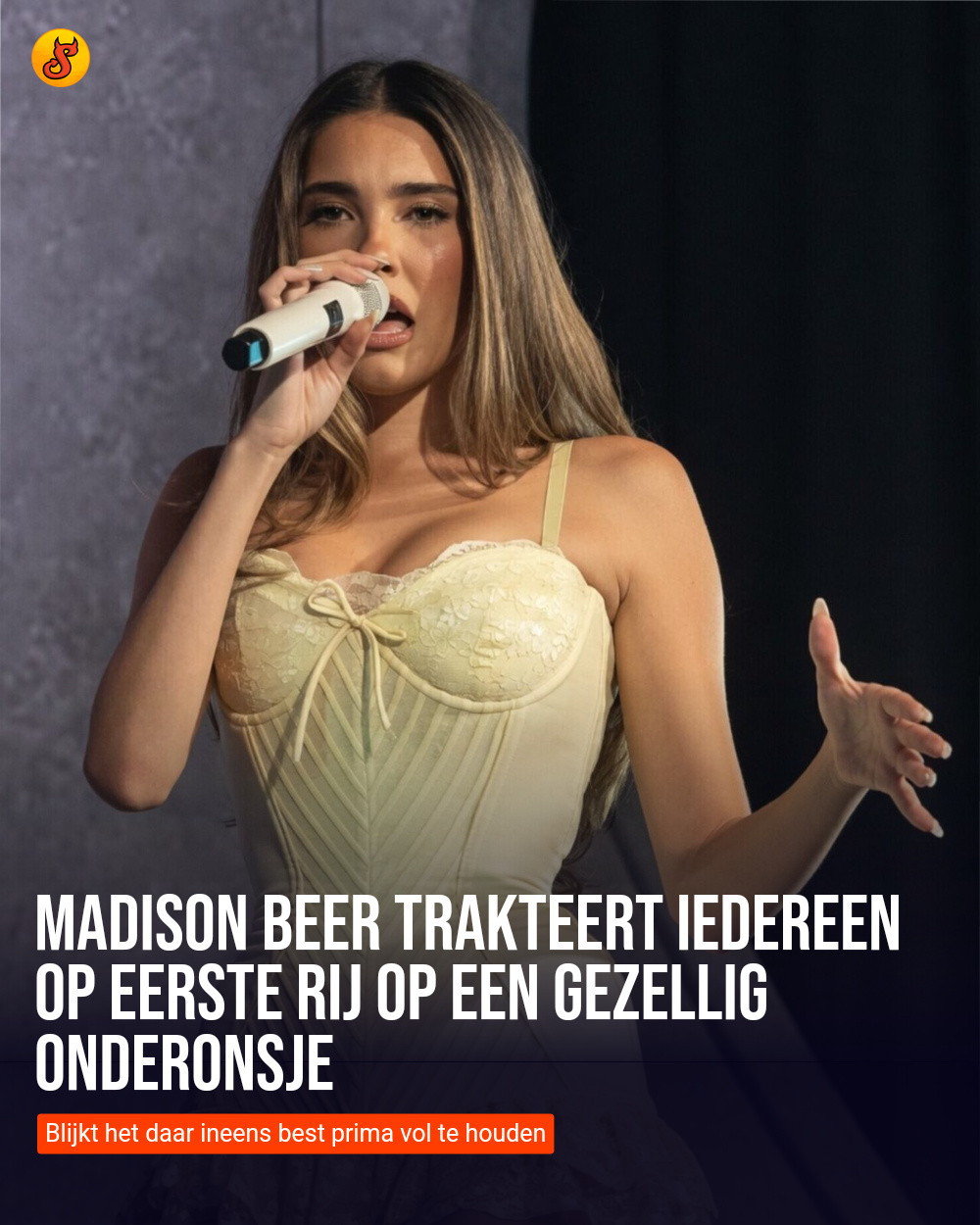 Madison Beer trakteert iedereen op eerste rij op een gezellig onderonsje