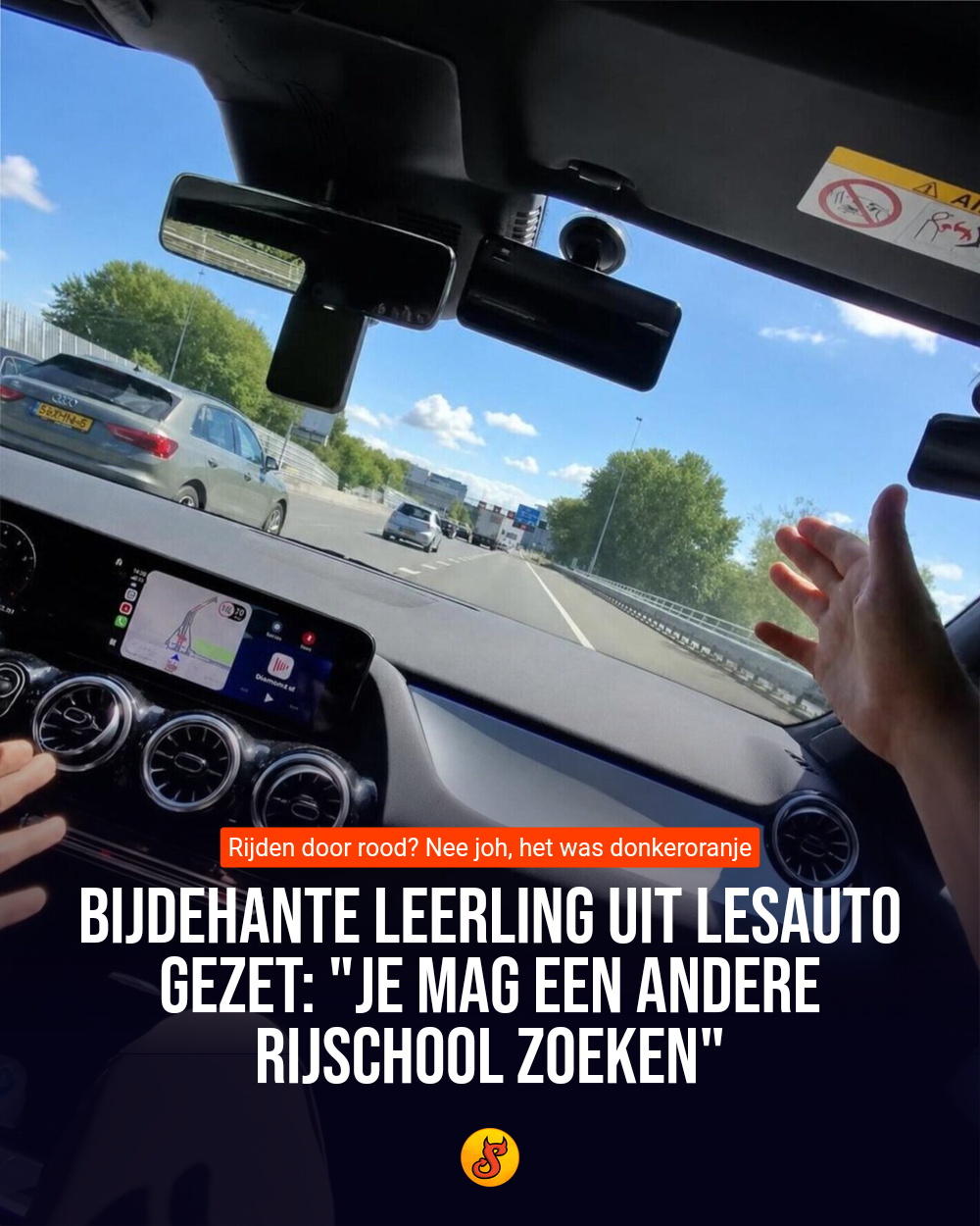 Bijdehante leerling uit lesauto gezet: "je mag een andere rijschool zoeken"