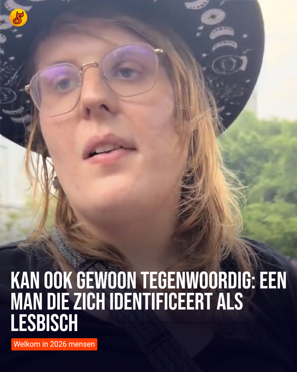 Kan ook gewoon tegenwoordig: Een man die zich identificeert als lesbisch