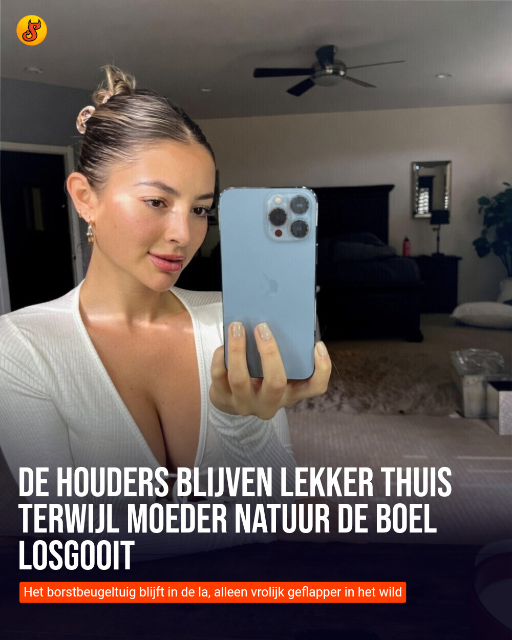 De houders blijven lekker thuis terwijl moeder natuur de boel losgooit