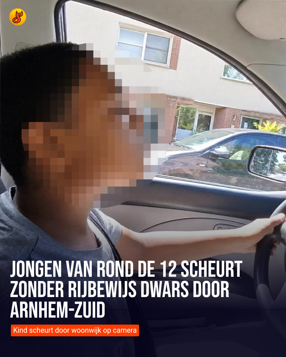 Jongen van rond de 12 scheurt zonder rijbewijs dwars door Arnhem-Zuid
