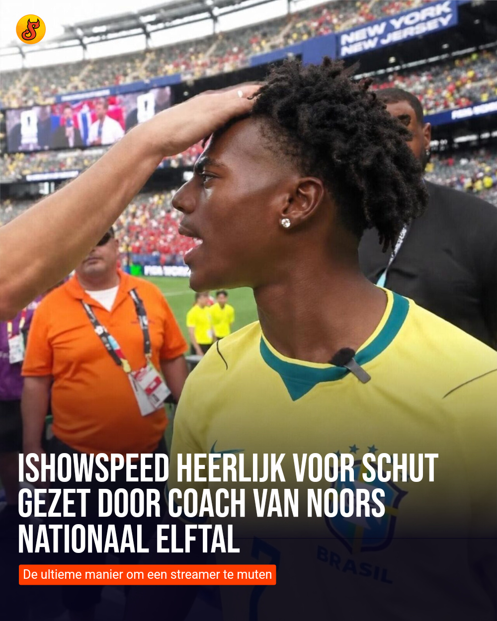 IshowSpeed heerlijk voor schut gezet door coach van Noors nationaal elftal