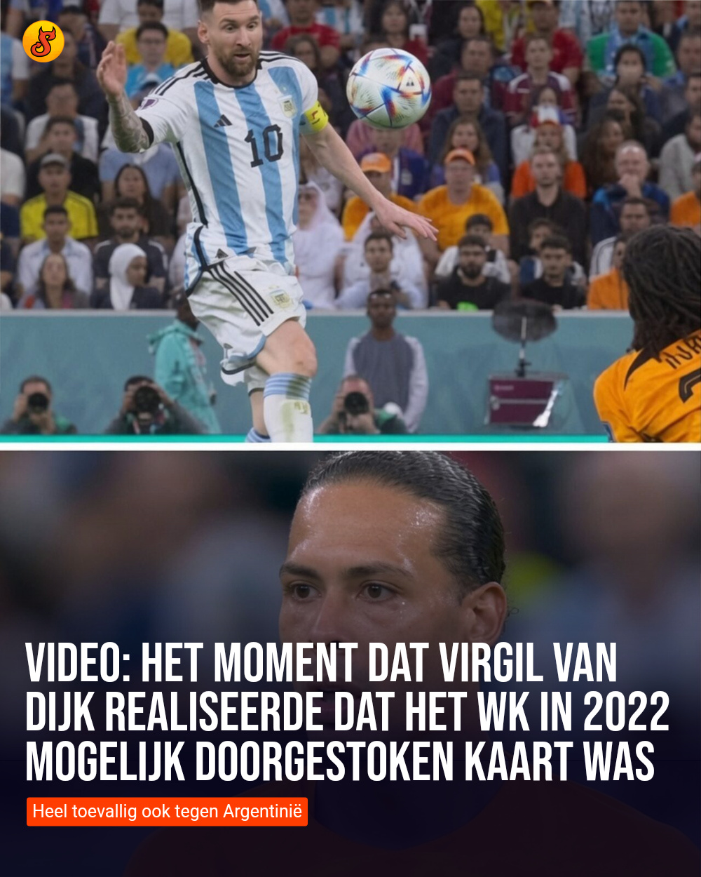 Video: Het moment dat Virgil van Dijk realiseerde dat het WK in 2022 mogelijk doorgestoken kaart was