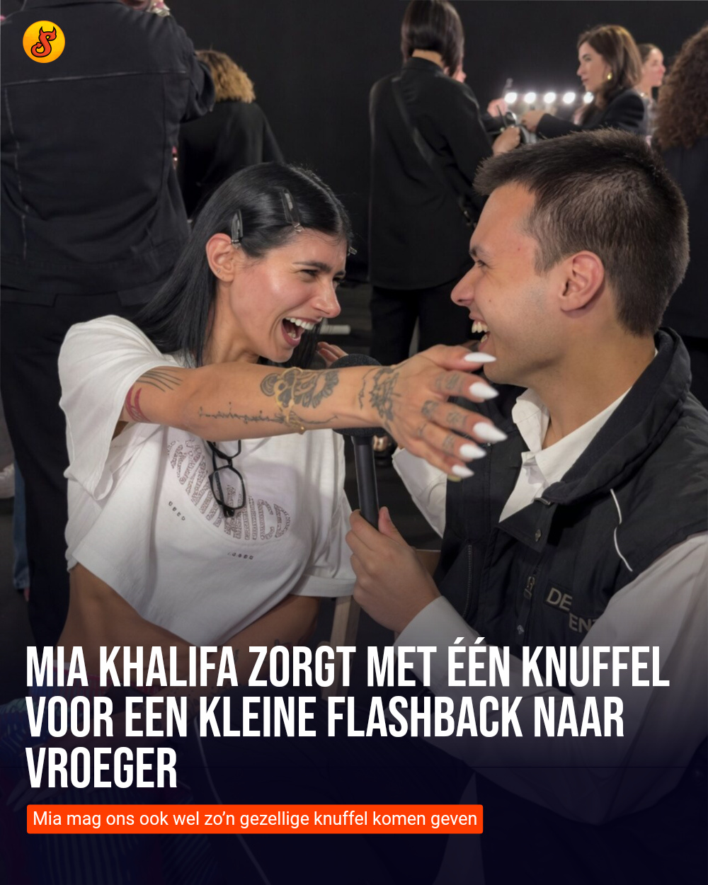 Mia Khalifa zorgt met één knuffel voor een kleine flashback naar vroeger