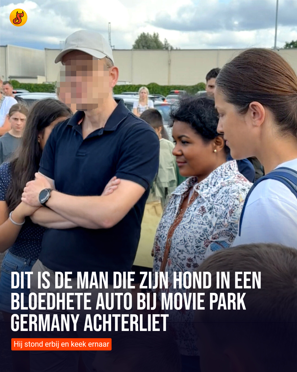 Dit is de man die zijn hond in een bloedhete auto bij Movie Park Germany achterliet