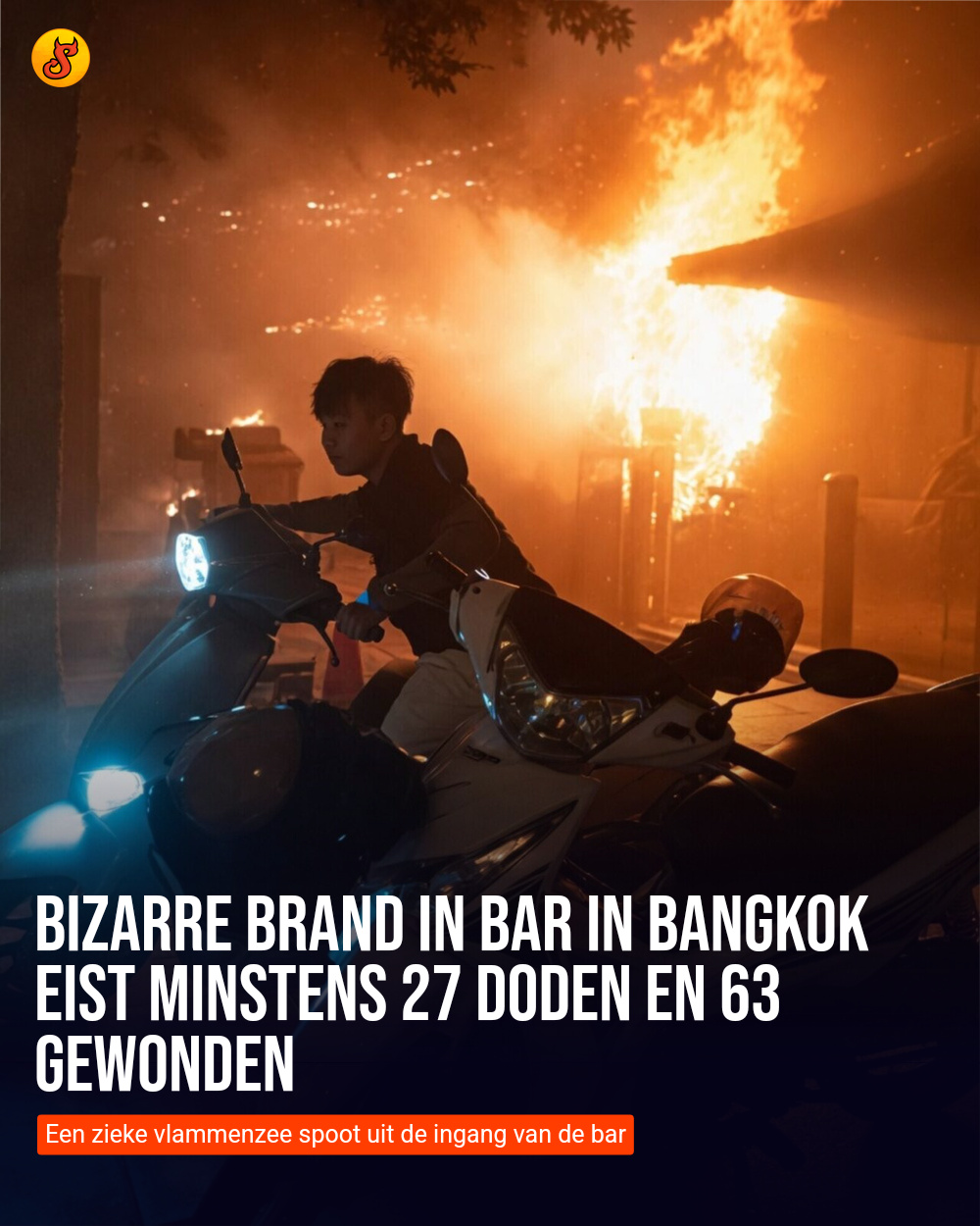 Bizarre brand in bar in Bangkok eist minstens 27 doden en 63 gewonden