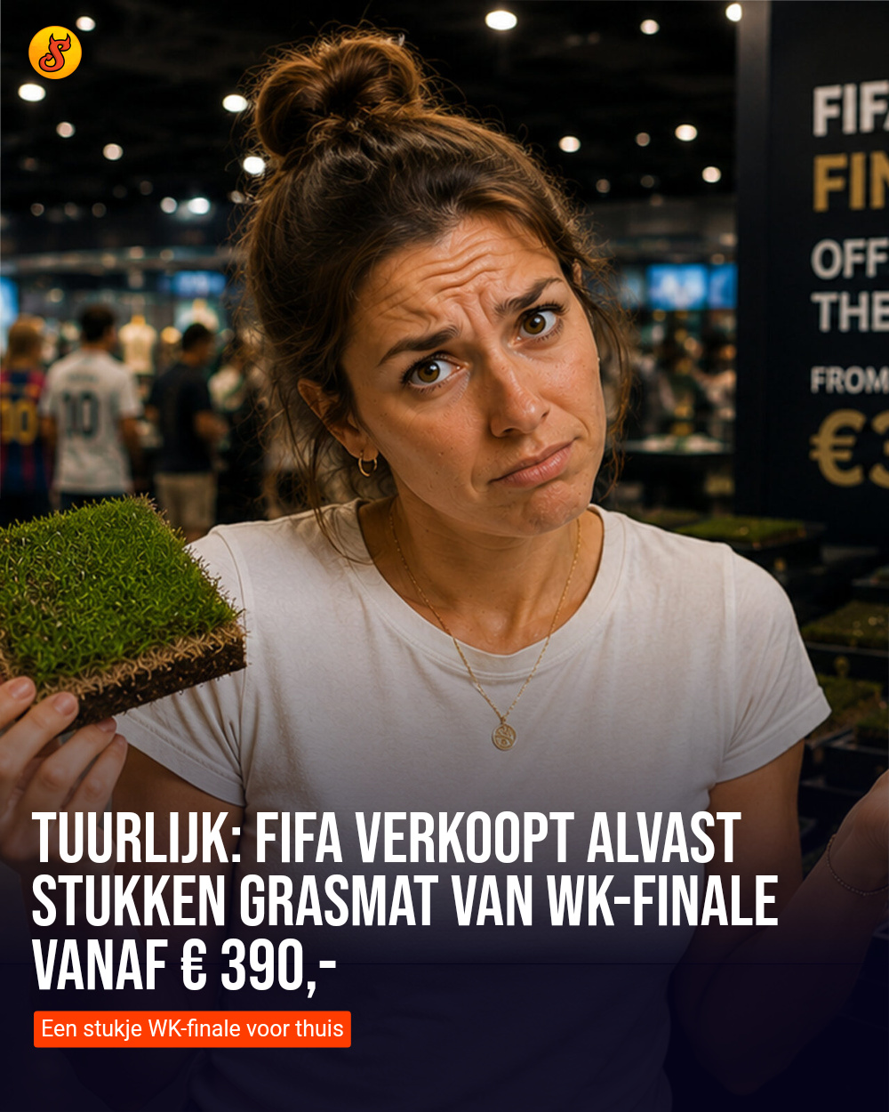 Tuurlijk: FIFA verkoopt alvast stukken grasmat van WK-finale vanaf € 390,-