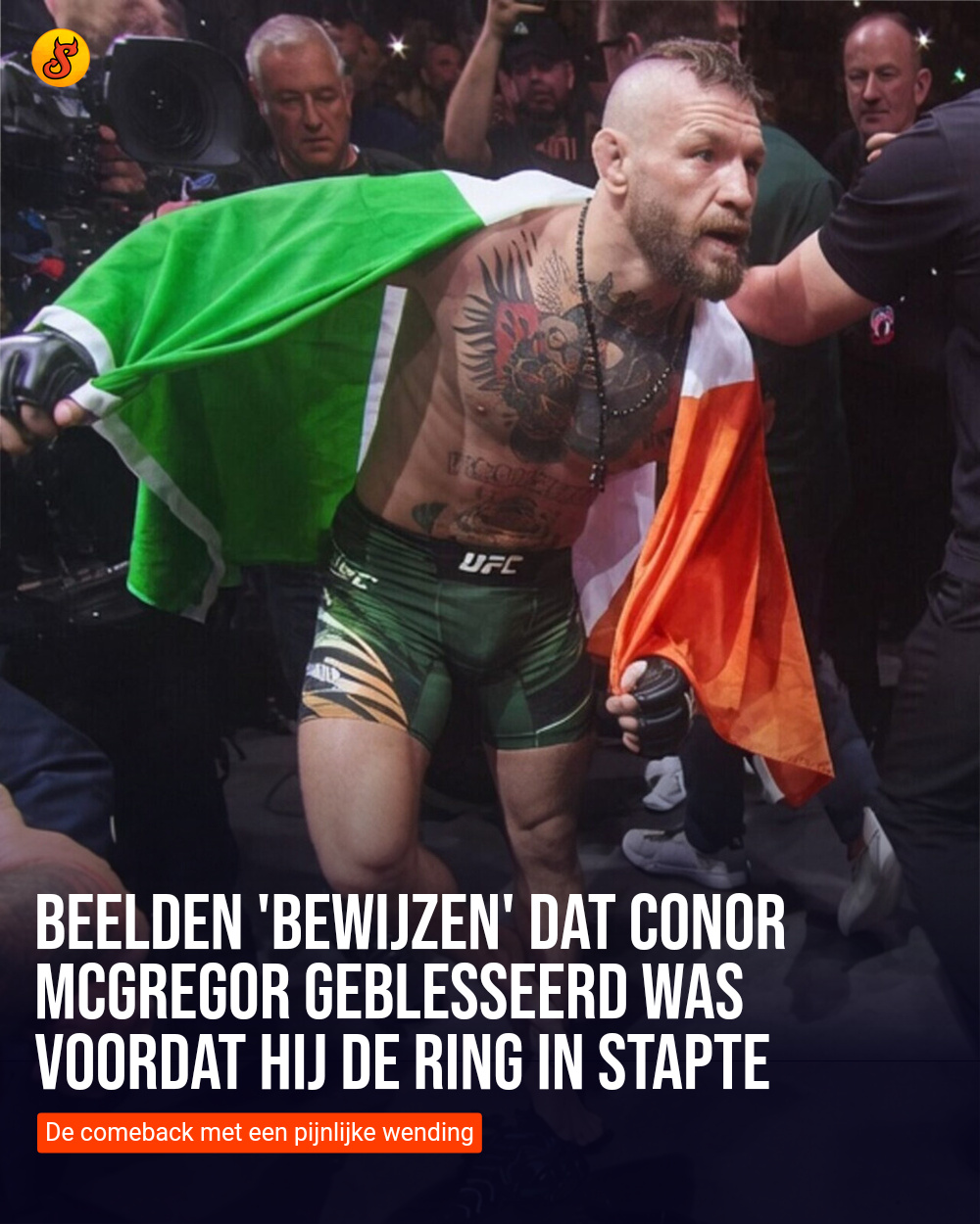 Beelden 'bewijzen' dat Conor McGregor geblesseerd was voordat hij de ring in stapte
