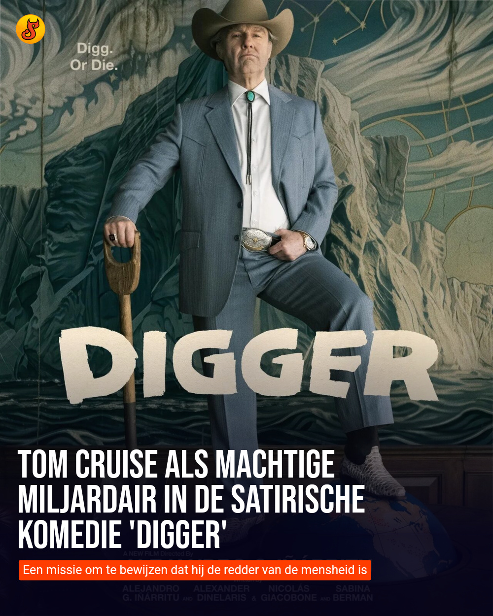 Tom Cruise als machtige miljardair in de satirische komedie 'Digger'