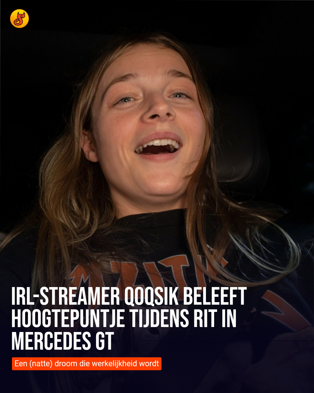 IRL-streamer qoqsik beleeft hoogtepuntje tijdens rit in Mercedes GT