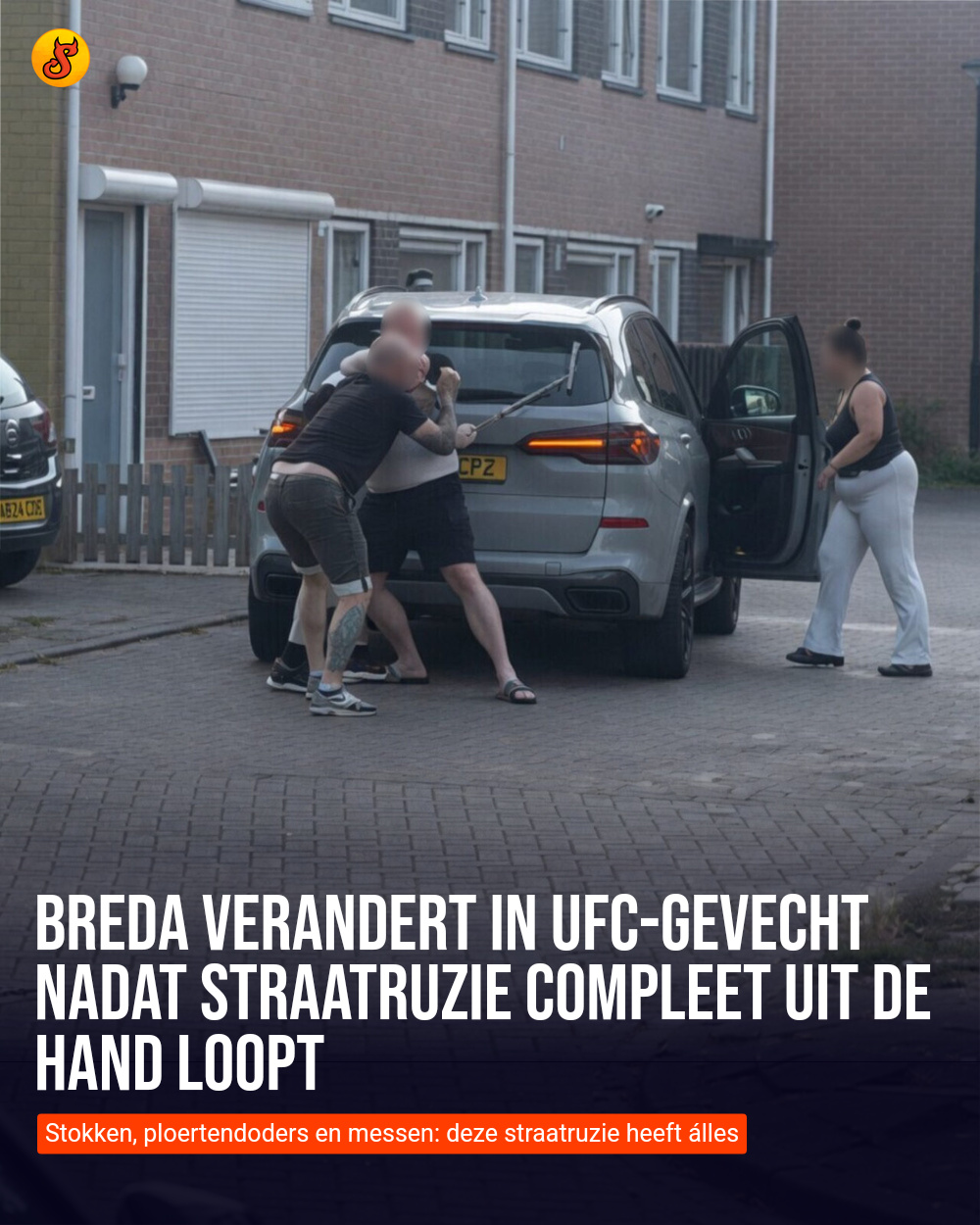 Breda verandert in UFC-gevecht nadat straatruzie compleet uit de hand loopt