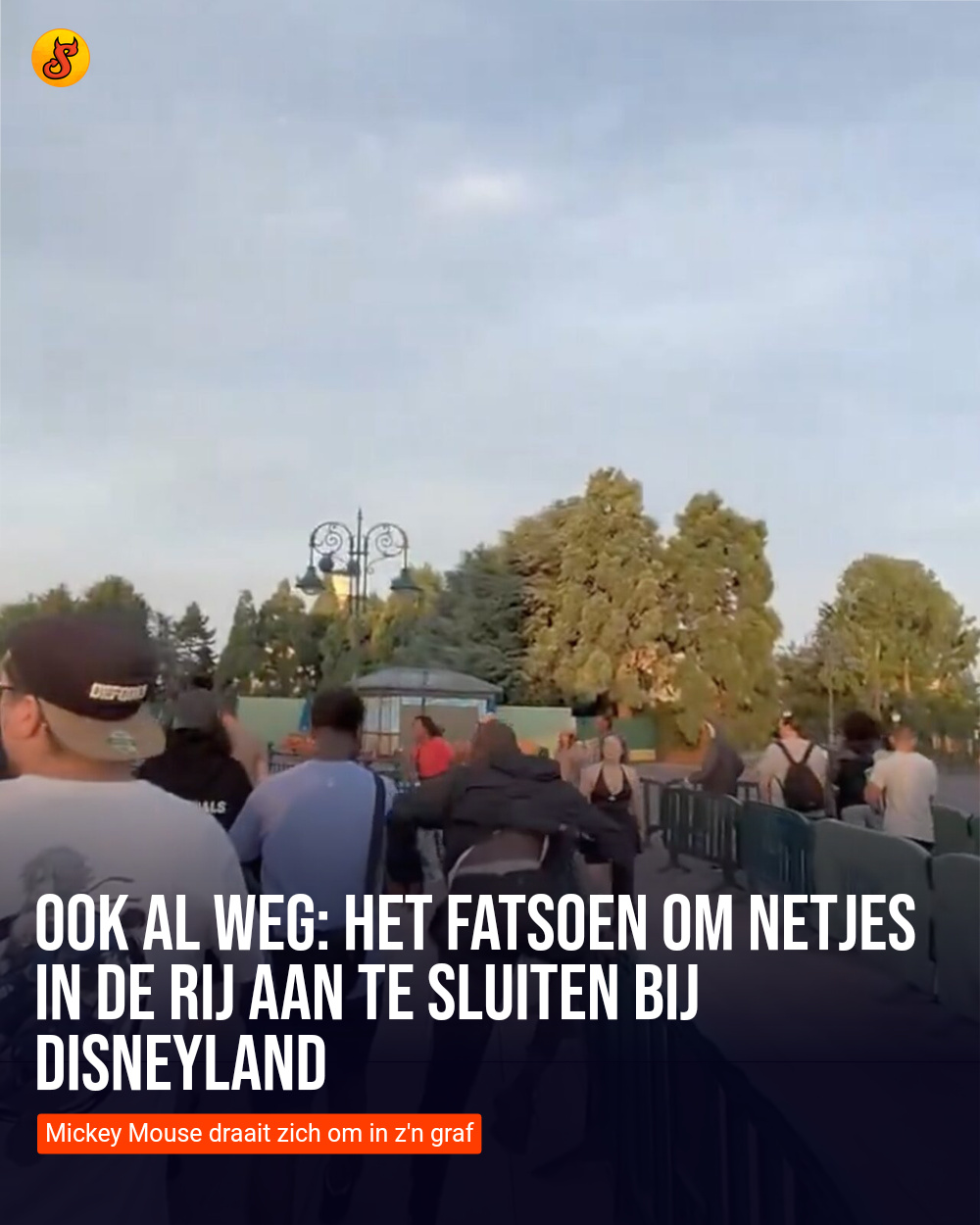 Ook al weg: Het fatsoen om netjes in de rij aan te sluiten bij Disneyland
