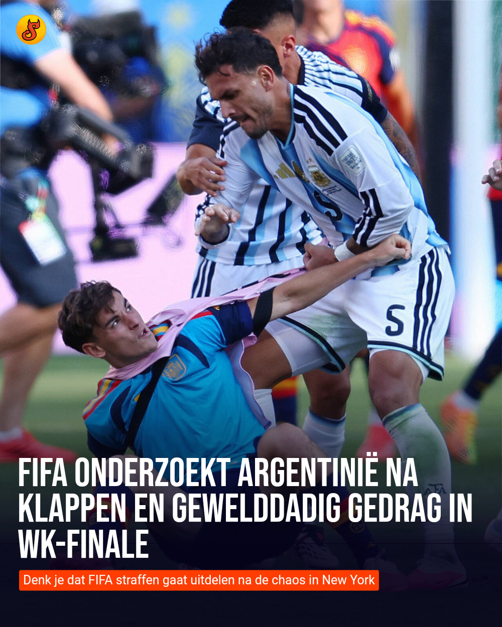 FIFA onderzoekt Argentinië na klappen en gewelddadig gedrag in WK-finale