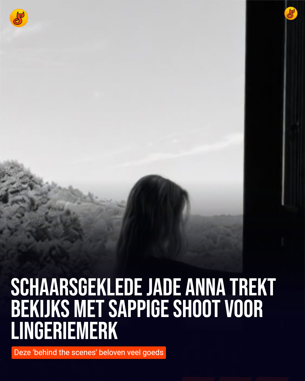 Schaarsgeklede Jade Anna trekt bekijks met sappige shoot voor lingeriemerk