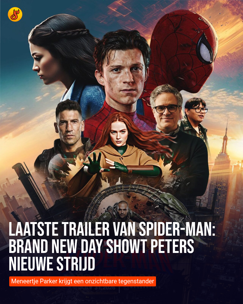 Laatste trailer van Spider-Man: Brand New Day showt Peters nieuwe strijd