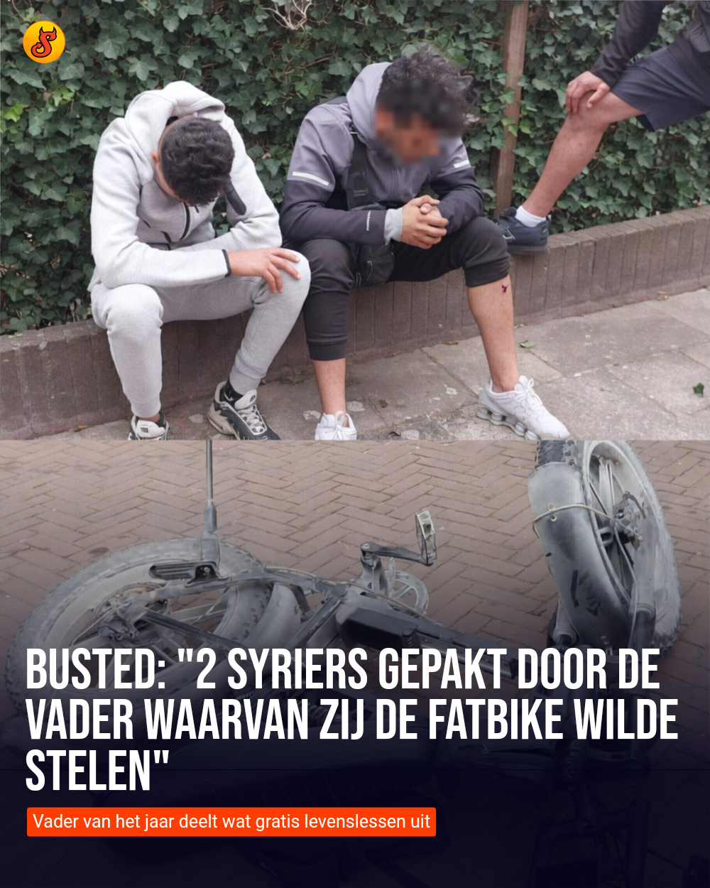 Busted: "2 Syriers gepakt door de vader waarvan zij de fatbike wilde stelen"