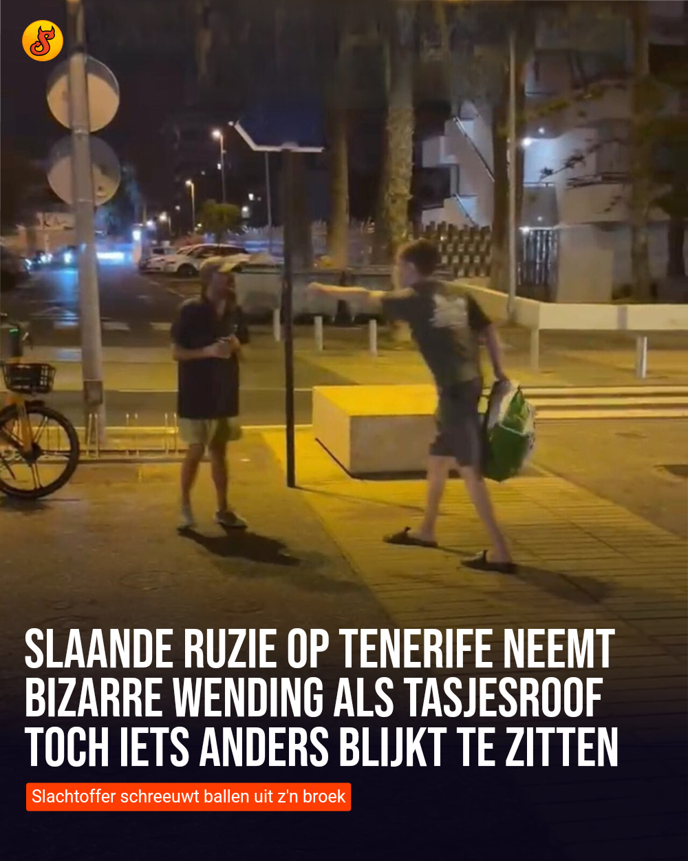 Slaande ruzie op Tenerife neemt bizarre wending als tasjesroof toch iets anders blijkt te zitten