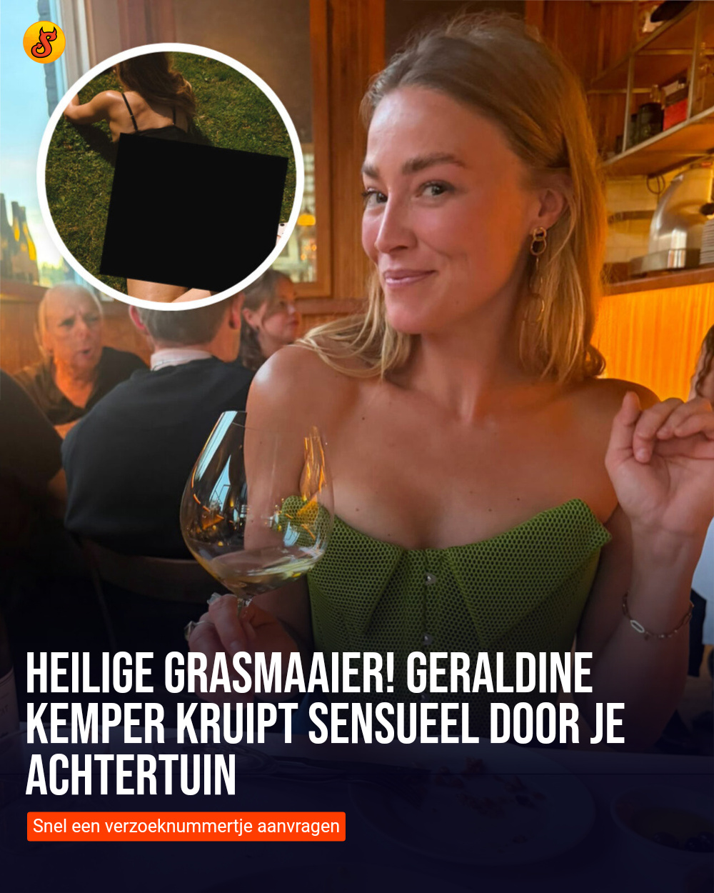 Heilige grasmaaier! Geraldine Kemper kruipt sensueel door je achtertuin