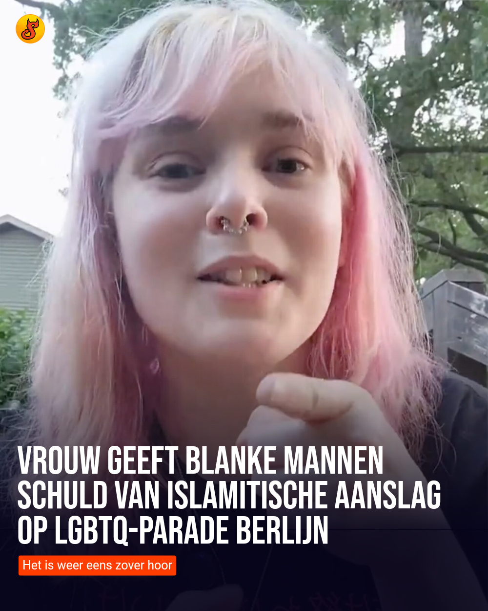 Vrouw geeft blanke mannen schuld van islamitische aanslag op LGBTQ-parade Berlijn