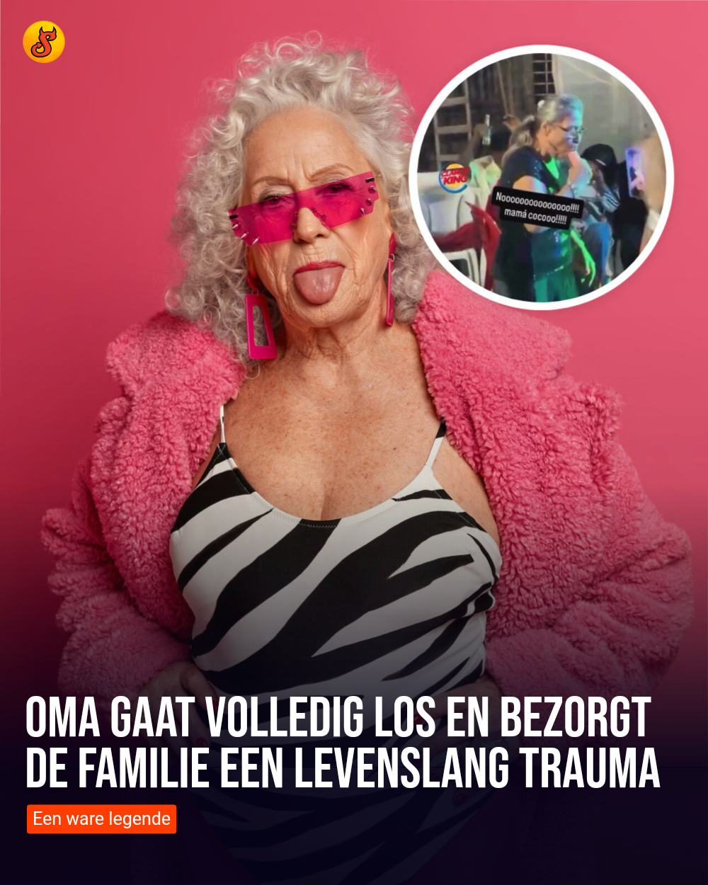 Oma gaat volledig los en bezorgt de familie een levenslang trauma