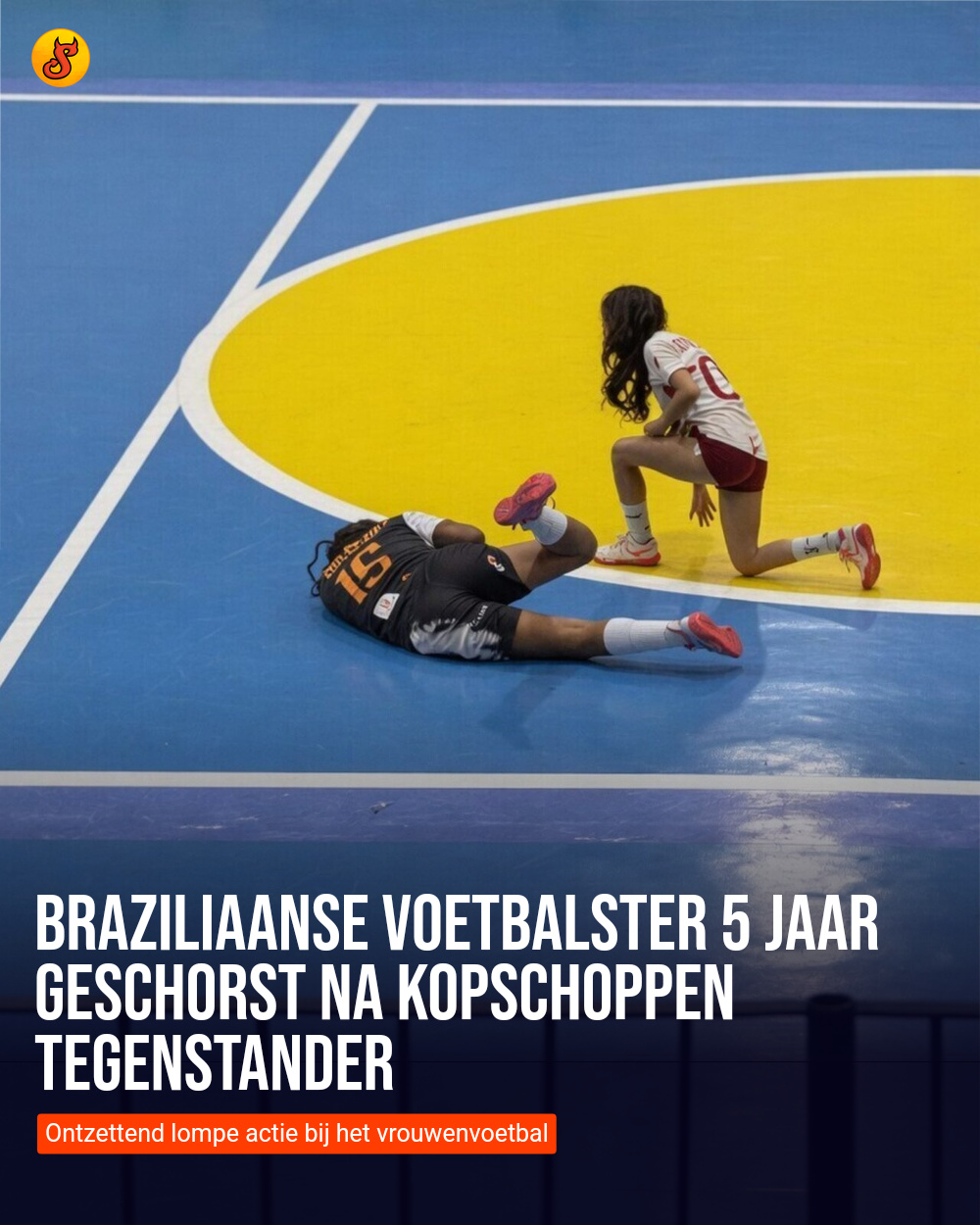 Braziliaanse voetbalster 5 jaar geschorst na kopschoppen tegenstander