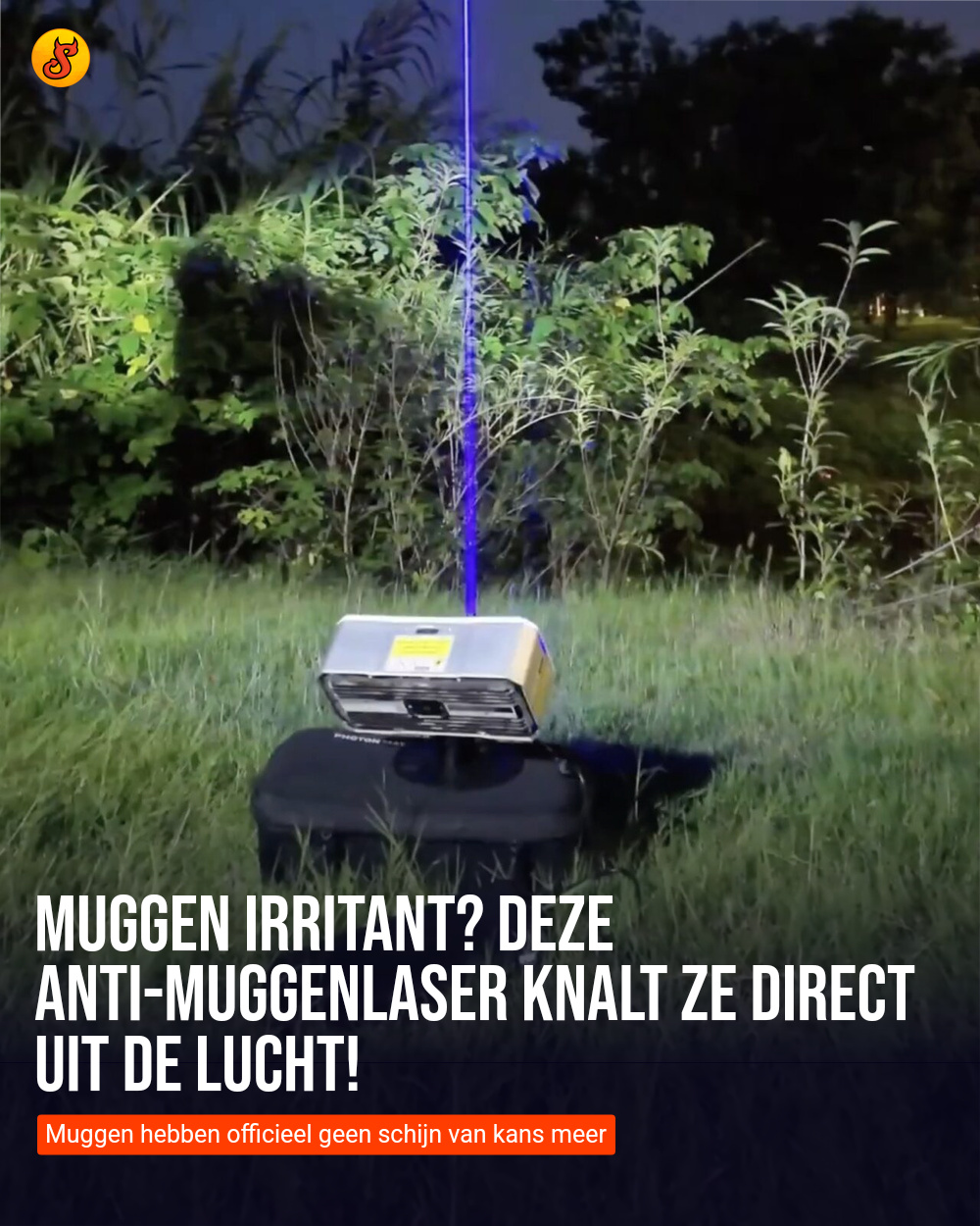 Muggen irritant? Deze anti-muggenlaser knalt ze direct uit de lucht!