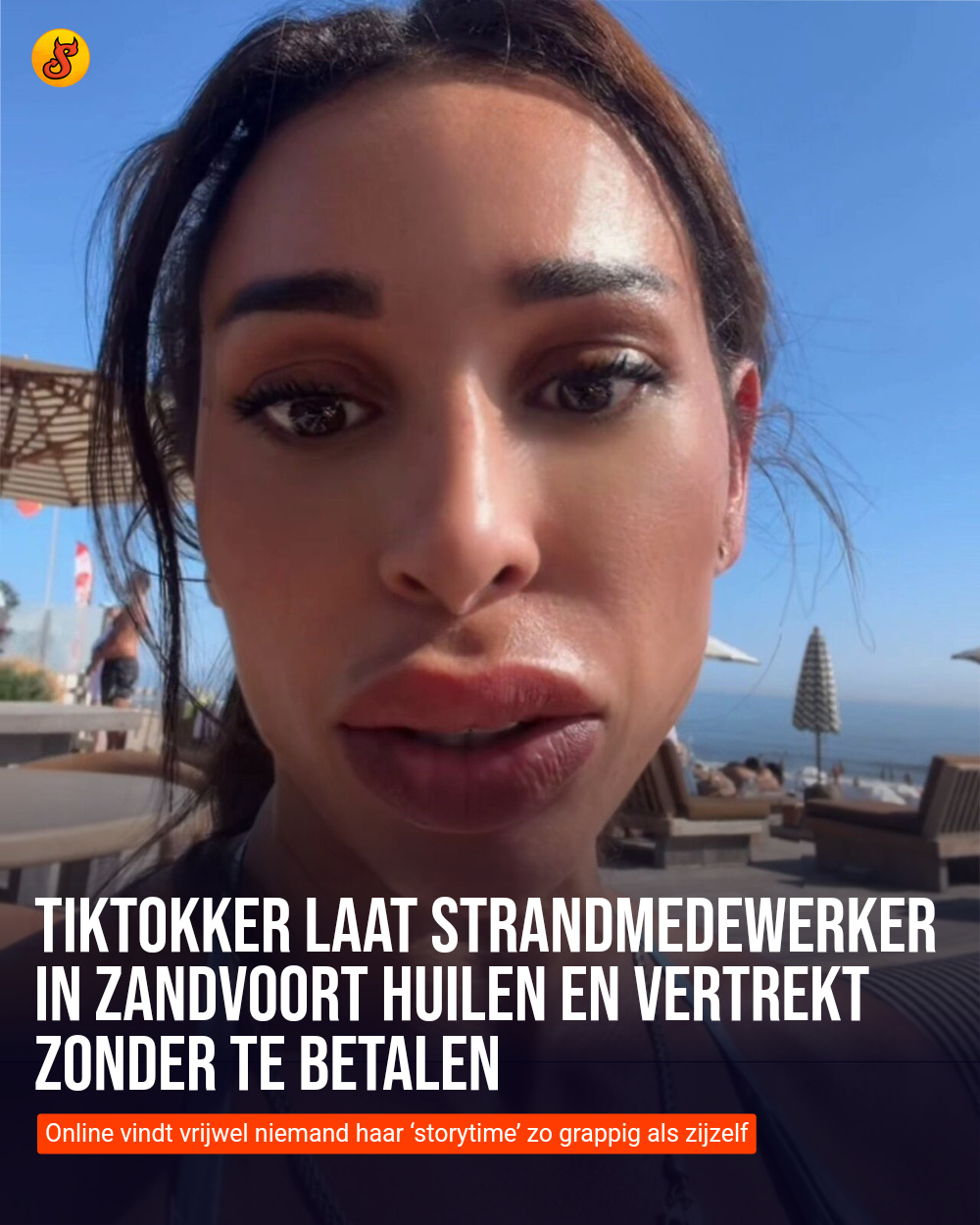 TikTokker laat strandmedewerker in Zandvoort huilen en vertrekt zonder te betalen