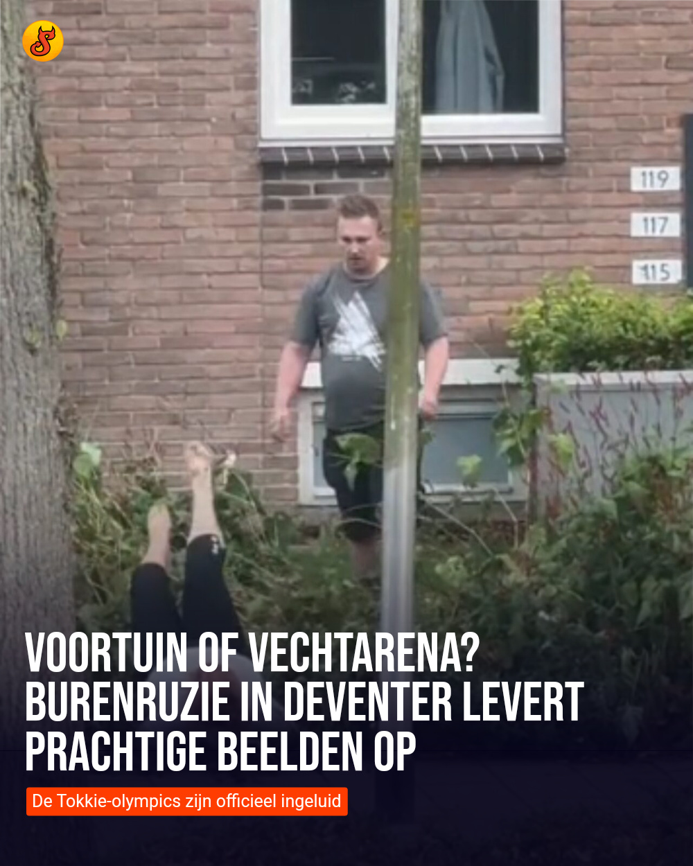 Voortuin of vechtarena? Burenruzie in Deventer levert prachtige beelden op