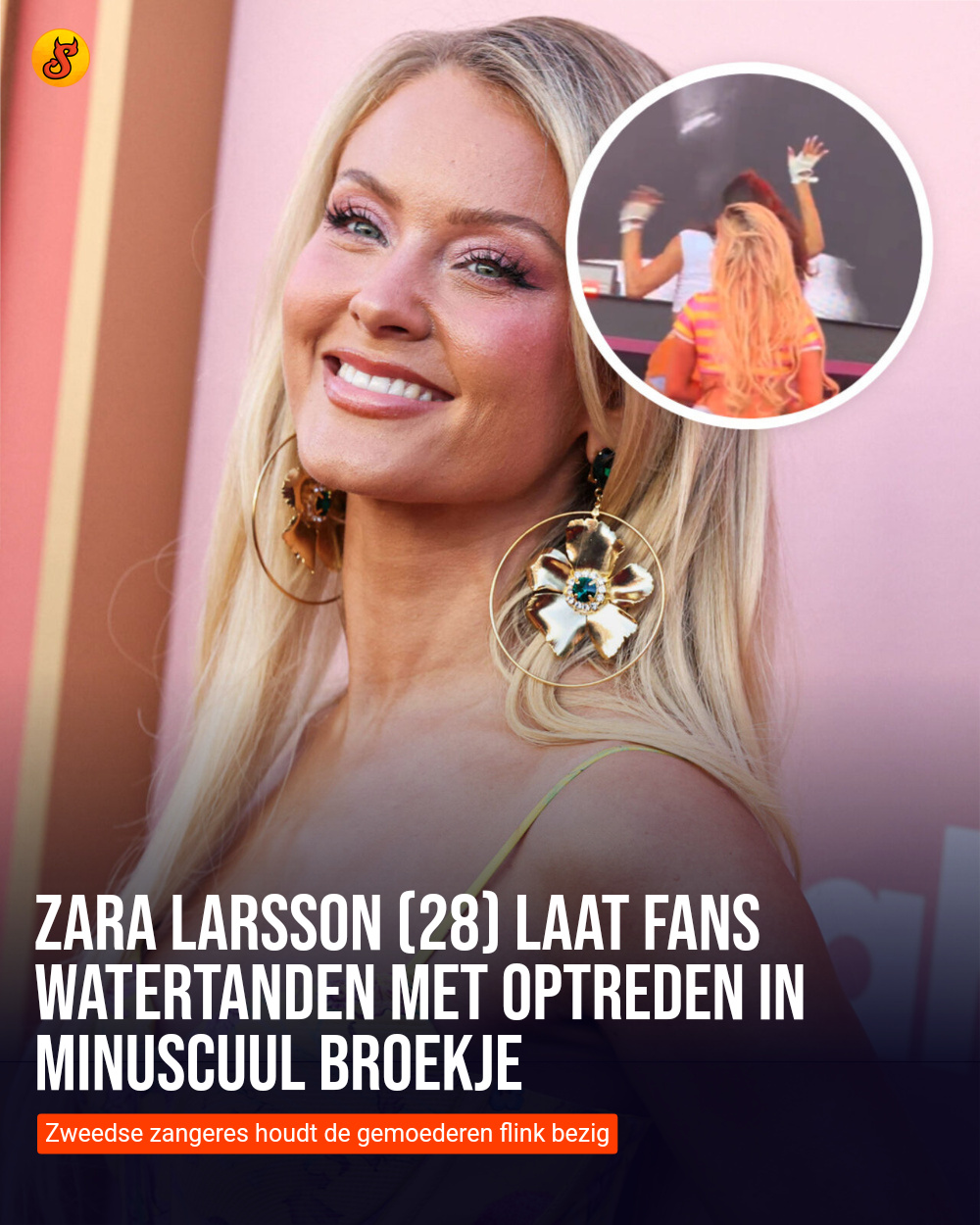 Zara Larsson (28) laat fans watertanden met optreden in minuscuul broekje