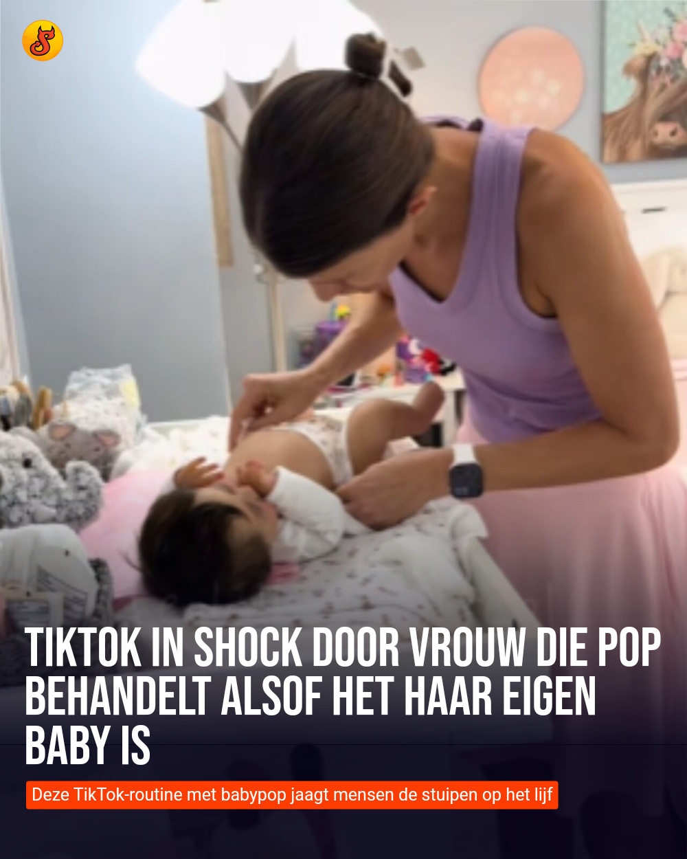TikTok in shock door vrouw die pop behandelt alsof het haar eigen baby is